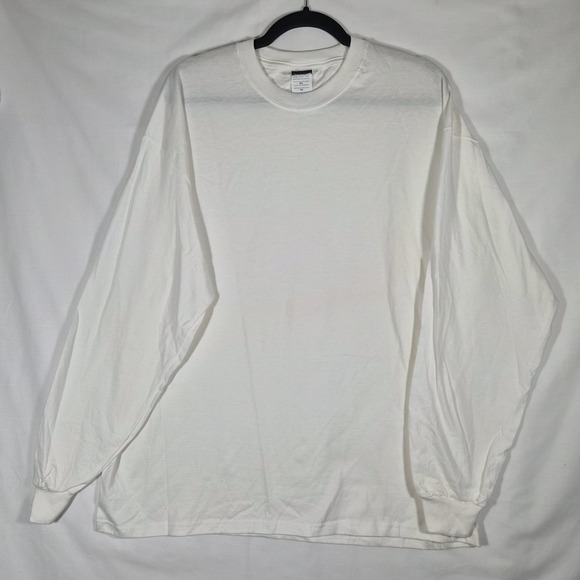 Hanes Other - Vintage Y2K Hanes Beefy-T Heavyweight Blank Long Sleeve T Shirt White XL USA...